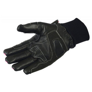Gants de moto d'hiver roses et noirs à manchette longue, gants de conduite à doigts complets avec protection des articulations rembourrée, conception thermique pour l'extérieur - Product Image 6