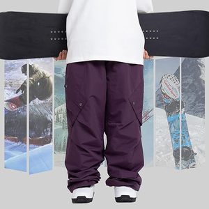 Pantalon de ski imperméable d'extérieur, nouveau modèle hiver, coupe ample, épais, chaud, coupe-vent, pour homme, pour le snowboard et les activités de neige - Product Image 4