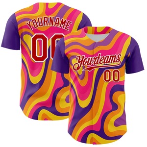 Best Quality Custom Made Team Wear Baseball Jerseys Unisex Latest Designs Printed 100% Polyester Lightweight Moisture Breathable - Product Image 1