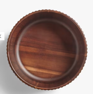 Bol à salade en bois naturel, fait main, pour la cuisine et la salle à manger, design rustique avec motifs de grain de bois uniques - Product Image 3