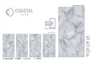 กระเบื้องพอร์ซเลนขัดเงาขนาด 9 มม. ลายหินอ่อนออนิกซ์ 600x1200 มม. / 24x48 ดีไซน์คลาสสิกทันสมัย กระเบื้องอิฐทนไฟคุณภาพพรีเมียม ได้รับการรับรองมาตรฐาน CE - Product Image 5
