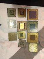 Chatarra de procesadores cerámicos de calidad con pines de oro (chatarra de CPU 486 y 386) en venta