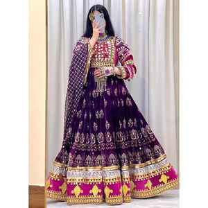 Vestidos Afganos Vintage a Precio Competitivo, Vestido Kuchi de Terciopelo, Superventas, en Colores Personalizados con Decoración de Encaje - Product Image 1