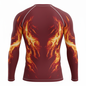 Camiseta Deportiva de Compresión Unisex de Manga Larga, Personalizable por Sublimación, para BJJ, MMA, Jiu Jitsu, Grappling, Entrenamiento No Gi - Product Image 2