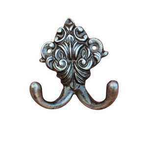 Victorian Style Decorative Wall Hooks Retro Ornate Metal Towel Hanger Heavy Duty Dual Wall Mounted Hooks for Coats <b>Hats</b> <b>Bags</b> - Product Image 1