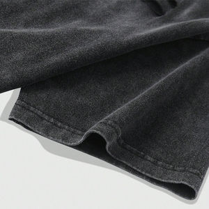 เสื้อยืดคอกลมทรงโอเวอร์ไซส์ผ้าคอตตอนถักคุณภาพสูงสำหรับผู้ชาย สไตล์สตรีทแวร์ ลุคทำสีซีดแบบย้อมกรด น้ำหนักผ้า 180 กรัม รับสั่งทำพิเศษ - Product Image 5