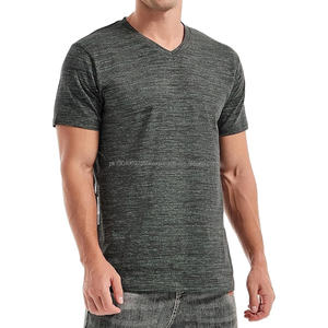 Camiseta de cuello en V de estilo moderno, 100% algodón, camiseta para hombre, a la moda, de manga corta, camiseta clásica para hombre, hecha a medida - Product Image 4