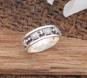 แหวนรูปเต่าทะเล ดีไซน์เรียบง่าย ทำจากเงินแท้ 925 สำหรับผู้หญิง ขายส่ง - Product Image 4