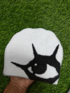 Mohair Beanie Outdoor Custom High Quality Beanies Keep Warm Skull Fisherman Winter Street Wear Mohair Beanie <b>Hat</b> Custom logo - Product Image 6