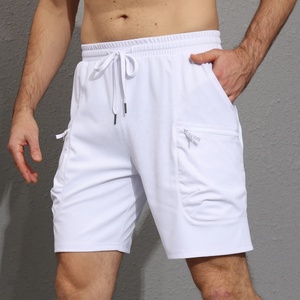 Pantalones Cortos Deportivos Casuales para Hombre, Estilo Cargo, con Cinturón Elástico, Bolsillos con Cierre, Secado Rápido y Transpirables, Diseño Sólido - Product Image 1