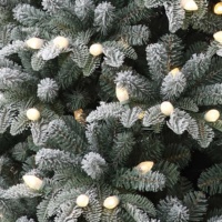Sapin de Noël pré-éclairé de luxe haut de gamme, pliable, en matériau ignifuge, pour extérieur, service personnalisé pour les fêtes