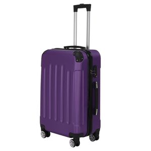 Valigia Trolley 3-in-1 Portatile in ABS Viola 20/24/28" Leggera in Plastica e Gomma con Serratura TSA Design alla Moda - Product Image 5