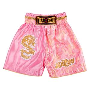 Pantalones Cortos de Muay Thai para Hombre, Estampado Satinado, Cintura Elástica, para Entrenamiento, Gimnasio, Kickboxing, Ligeros - Product Image 6
