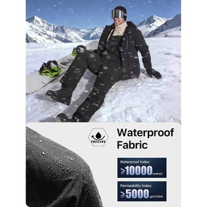 Vêtement de ski et de snowboard unisexe personnalisable, imperméable, respirant, coupe-vent -Tex 10 000 mm, évacuation de l'humidité, grande taille, doublure polaire isolante - Product Image 5