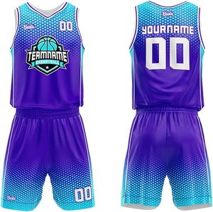 Tenue de basketball personnalisée pour équipe, maillot et short, tissu 100% polyester, léger, respirant, séchage rapide, vente en gros - Product Image 1