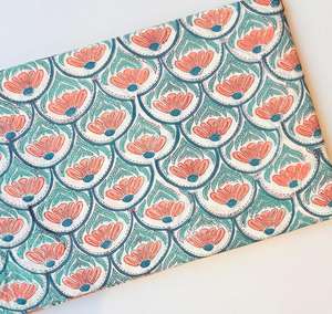 Tela de Algodón Cambray Estampada a Mano 60x60 cm, Tela de Algodón con Estampado Tradicional Jaipuri - Product Image 2