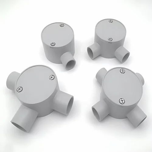 Caja de conexiones eléctricas de PVC premium de 1, 2, 3 y 4 vías, caja redonda para cableado y distribución de cables - Product Image 5