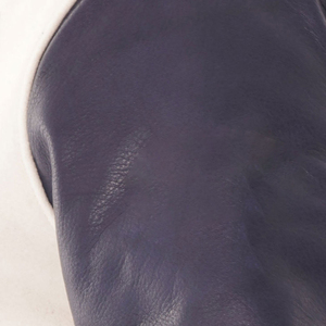 Veste varsity blanche pour homme avec manches en cuir PU marine, fermeture boutonnée, coupe décontractée d'automne, longueur normale, couleur unie, style preppy - Product Image 5