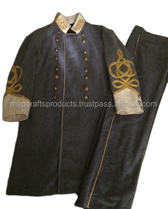 Nouveau Design Hommes 100% Laine Vintage Médiéval Haute Qualité Double Boutonnage Civil Redingotes - Product Image 2