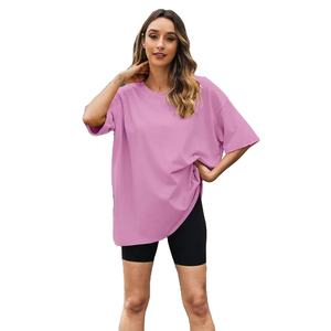 Camisetas pesadas transpirables de último diseño, camisetas de gran tamaño en blanco para mujer, camisetas de algodón 100% de gran tamaño para mujer - Product Image 1