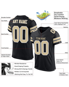 Premium Quality Unisex American Football Jersey Breathable Quick Dry V <b>Neck</b> Customized Design Solid Pattern Front 100% Polyester - Product Image 4