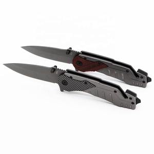 Couteau de poche tactique pliable personnalisé en acier inoxydable avec brise-vitre et coupe-corde - Product Image 3