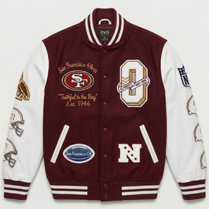 Chaqueta de Lona Estilo Letterman Unisex Personalizada al por Mayor, Chaqueta Deportiva Informal de Béisbol, Transpirable y Ecológica, 100% Algodón - Product Image 3
