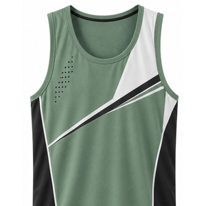 Camiseta sin Mangas Ligera de Alta Calidad para Hombre, Tejida, Transpirable, Informal, de Poliéster/Algodón, de Secado Rápido, para Fitness al Aire Libre - Product Image 3