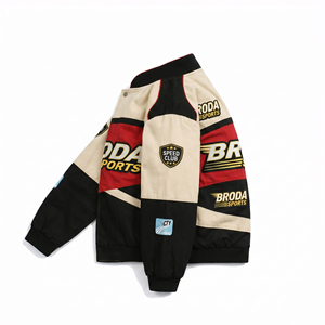 Veste de moto en coton 100% OEM/ODM en gros, avec logo brodé personnalisé sur toute la surface, style vintage Nascar F1, pour hommes, Pakistan - Product Image 2
