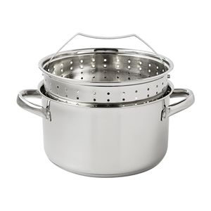 Olla vaporera de 4 cuartos con tapa de vidrio, compatible con inducción, apta para lavavajillas, para verduras y pescado - Product Image 3