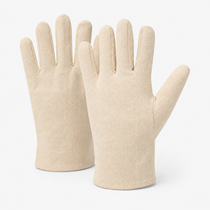 Cotton <b>Knitted</b> <b>Gloves</b> Providing Soft Hand Coverage Comfortable Movement And Breathable Construction For Light Work Handling - Product Image 5