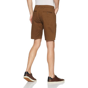Pantalones Cortos Bermuda de Algodón Marrón para Hombre, Cintura Media, Cierre de Botones, Estilo Casual con Bolsillos, Color Sólido, Tela Oxford - Product Image 5