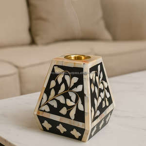 Brûleur à encens décoratif Bakhoor en bois incrusté écologique pour le Ramadan, boîte à encens, cadeau de l'Aïd, Medkhan Mabkhara, brûleur à encens à la coriandre - Product Image 4