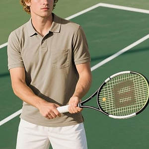 Chemises polo en coton à manches courtes personnalisées avec logo, style rugby et golf, pour hommes - Product Image 4