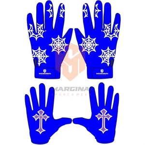 High Quality Full Finger American Football Gloves Breathable Anti-Slip Silicone Hand Grips Custom Adjustable Wrist Strap <b>Hook</b> - Product Image 3