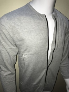 Formal Post Mastectomy Zip up women tshirts with <b>Drain</b> Pockets for Surgery Recovery - Product Image 2