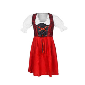 Robe traditionnelle bavaroise pour femmes, robe Dirndl pour l'Oktoberfest, costume brodé plissé avec tablier - Product Image 1