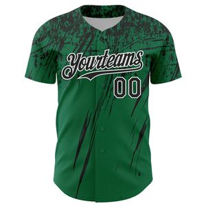 Maillot de baseball personnalisé pour équipe, entièrement boutonné, 100 % coton biologique, sérigraphie, antibactérien, col en V, manches courtes, devant - Product Image 6