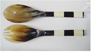 High Quality Water Buffalo Horn Spoons with Handle Handmade Salad Horn Spoon Serving for Home and Hotel for Business Gifts - Product Image 2