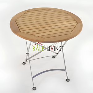 Esta mesa, fabricada con madera de teca de alta calidad y hierro, ha sido probada para garantizar su calidad, resistencia y durabilidad. - Product Image 1