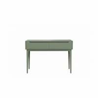 Table console ronde moderne en chêne massif avec 2 tiroirs, meubles écologiques pour salon et salle à manger, pour espaces modernes