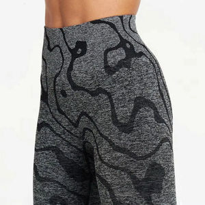 Mid-waisted Women's Breathable Quick Dry Spandex/Polyester Fitness Yoga <b>Legging</b> Solid <b>Pattern</b> Plus Size Wholesale Services - Product Image 6