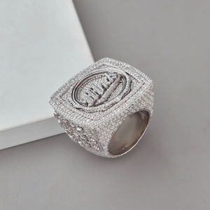 Starling Silver Hip Hop Style IGI Certified VVs1 Quality Moissainite Diamond Party <b>Ring</b> Unisex Fashion Customized Jewelry - Product Image 5