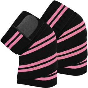 Genouillères de sport personnalisées avec logo, respirantes, élastiques, de compression, pour la musculation et le powerlifting - Product Image 6