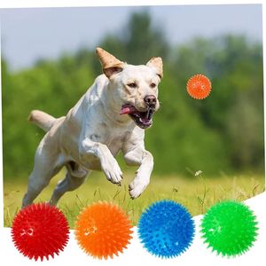 Petizer confezione da 3 3.5 \ "Squeaky Dog Toy Balls durevole interattivo galleggiante piscina ad acqua appuntita per cuccioli di cani di grossa taglia giocattoli da masticare - Product Image 2
