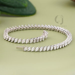 High End 14K White Gold Marquise Lab Grown Diamond <b>Bracelet</b> 3.03CT E VVS1 Prong Setting Modern Luxury Jewelry Yellow Gold Color - Product Image 1
