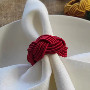 Anneaux de serviette colorés, Anneaux de serviette en rayonne noués, Supports de serviettes, Anneaux de serviette Têtes de Turc, Anneaux de serviette en rayonne, Anneaux de serviette de mariage - Product Image 1