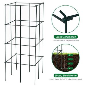Lot de 4 treillis de jardin pour plantes grimpantes, pour clôtures et portails de fleurs et de légumes - Product Image 6