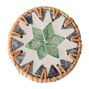 แผ่นรองจานสานหวายลายมุก งานแฮนด์เมด สำหรับตกแต่งร้านกาแฟระดับไฮเอนด์ - Product Image 2