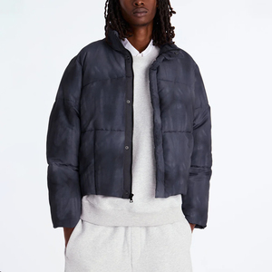 Veste matelassée unisexe personnalisée de haute qualité, style décontracté, col montant brillant, à capuche, vente en gros, toutes tailles - Product Image 1